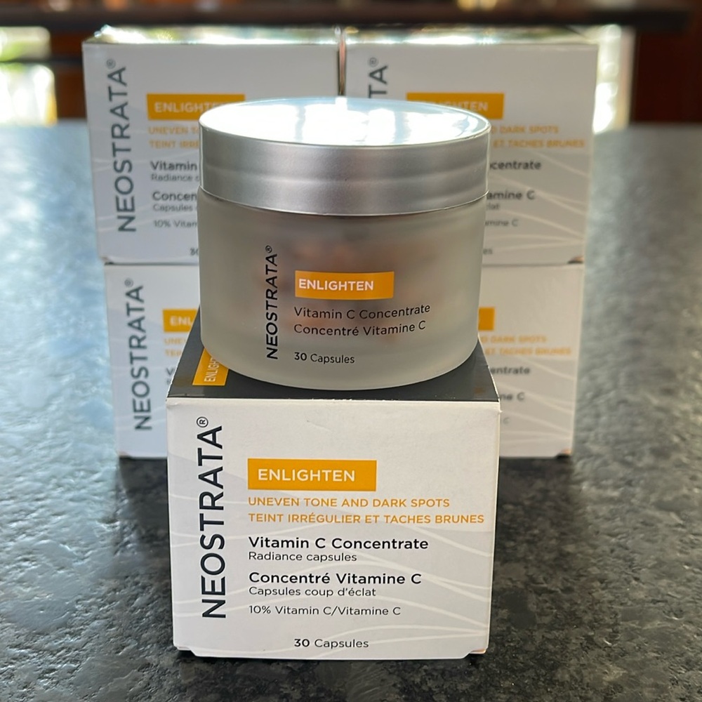 Neostrata Enlighten Vitamin C Concentrate Radiance Capsules uneven tone + spots